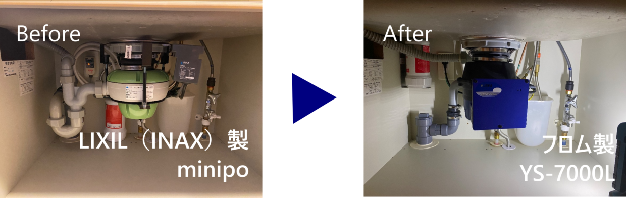 リクシルミニポからフロム7000Lへの交換